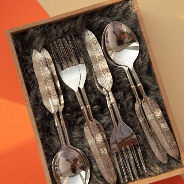 Shreehome Leaf Design Cutlery - Image 3
