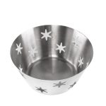 SHREEHOME STAINLESS STEEL BREAD BASKET STAR 21 X 6 CMS