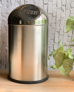 SHREEHOME STAINLESS STEEL PUSH BIN 8″ X 16″ - Image 2