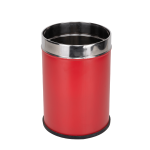 SHREEHOME STAINLESS STEEL COLOUR PLAIN HAMPER (RED/BLACK) 8″ X 12″