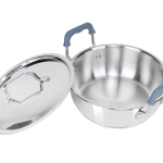 CENARE PREMIUM FINISH KADAI WITH TRIPLY BASE WITH LID SIZE 12 / 2000ML