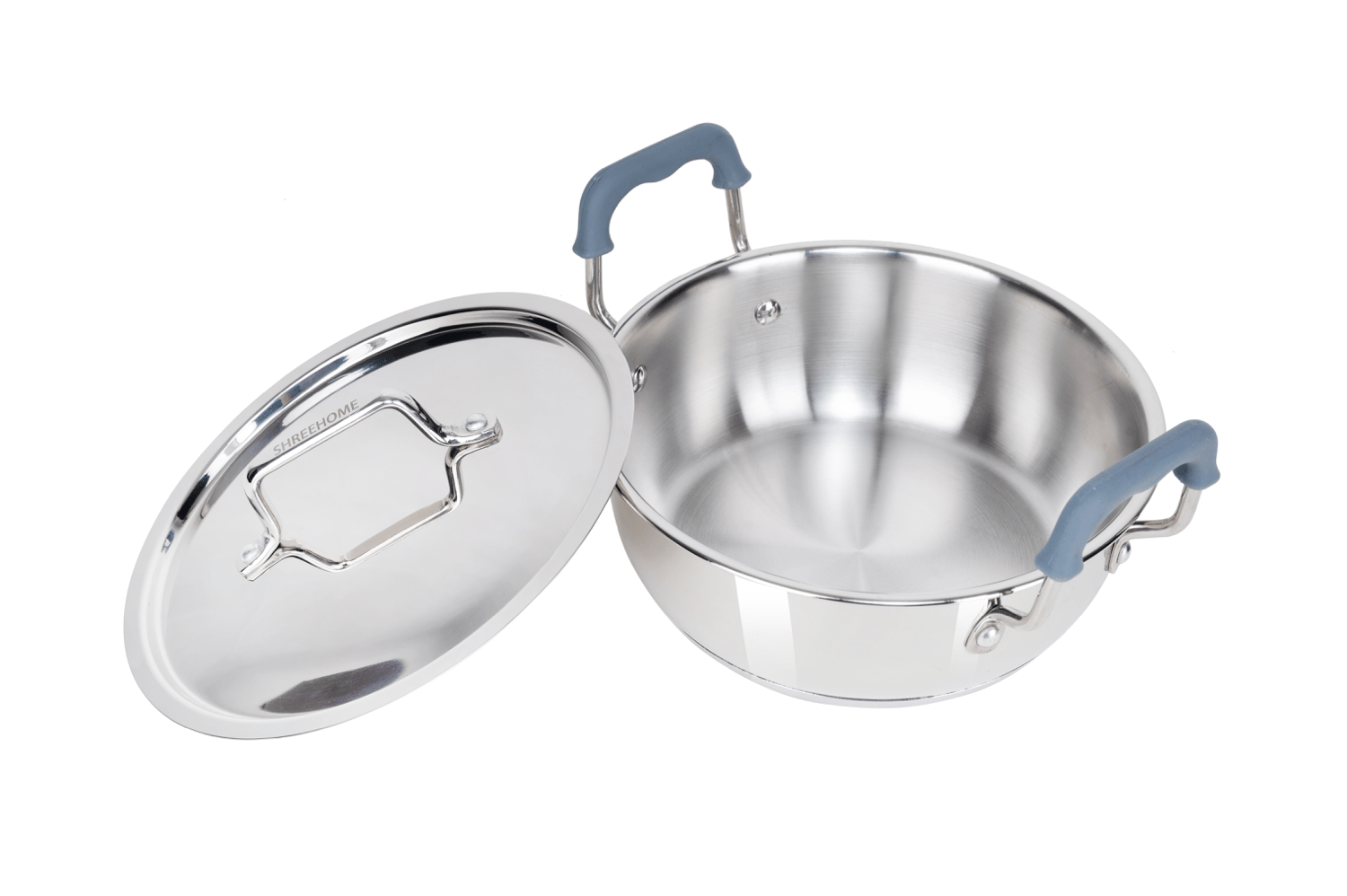 75 (2) CENARE PREMIUM FINISH KADAI WITH TRIPLY BASE WITH LID SIZE 12 / 2000ML - Image 1
