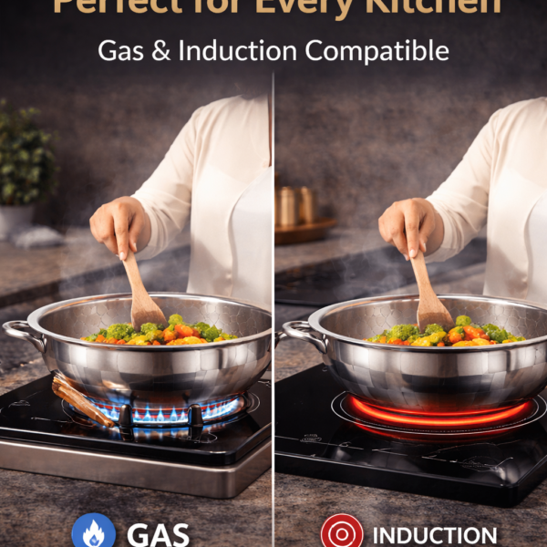 CENARE TRIPLY KADAI WITH LID 30CMS /6000ML - Image 5