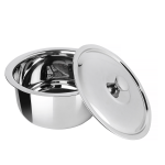 FLAT BASE STAINLESS STEEL TOPE / PATILA (INDUCTION FRIENDLY) SIZE 18/1850ML (W/O LID)