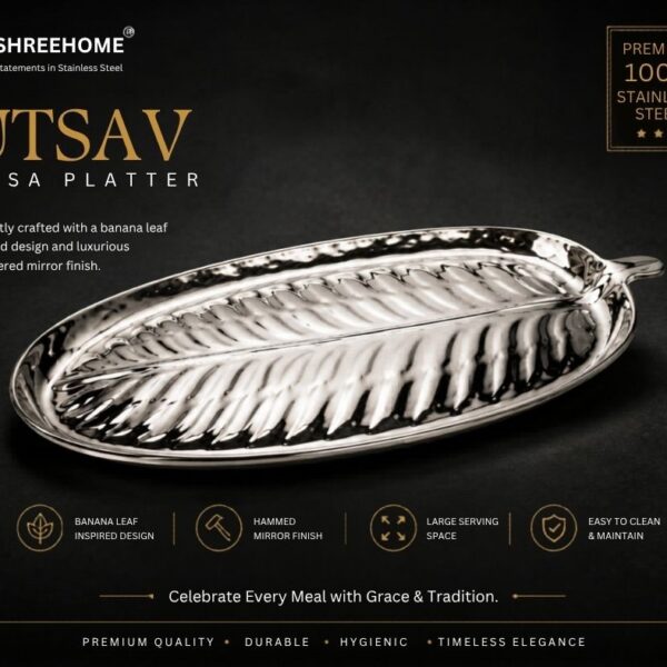 Stainless Steel Dosa Platter Set OF 5 - Image 6