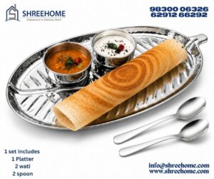 Stainless Steel Dosa Platter Set OF 5 - Image 7