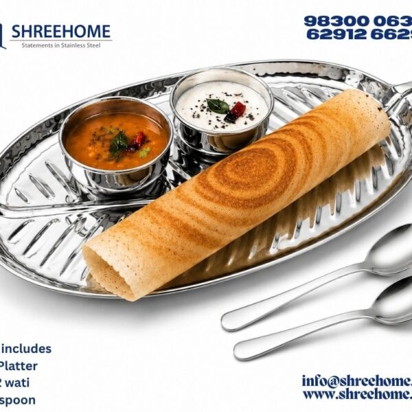 Stainless Steel Dosa Platter Set OF 5 - Image 7