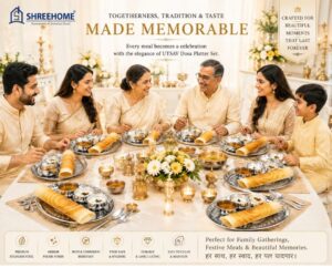 Stainless Steel Dosa Platter Set OF 10 - 2 PLATTERS , 4 WATIS AND 4 SPOONS - Image 5