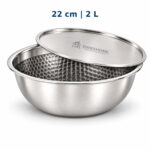 SHREEHOME Triply Tasla - 22 cm - Honeycomb - With Lid