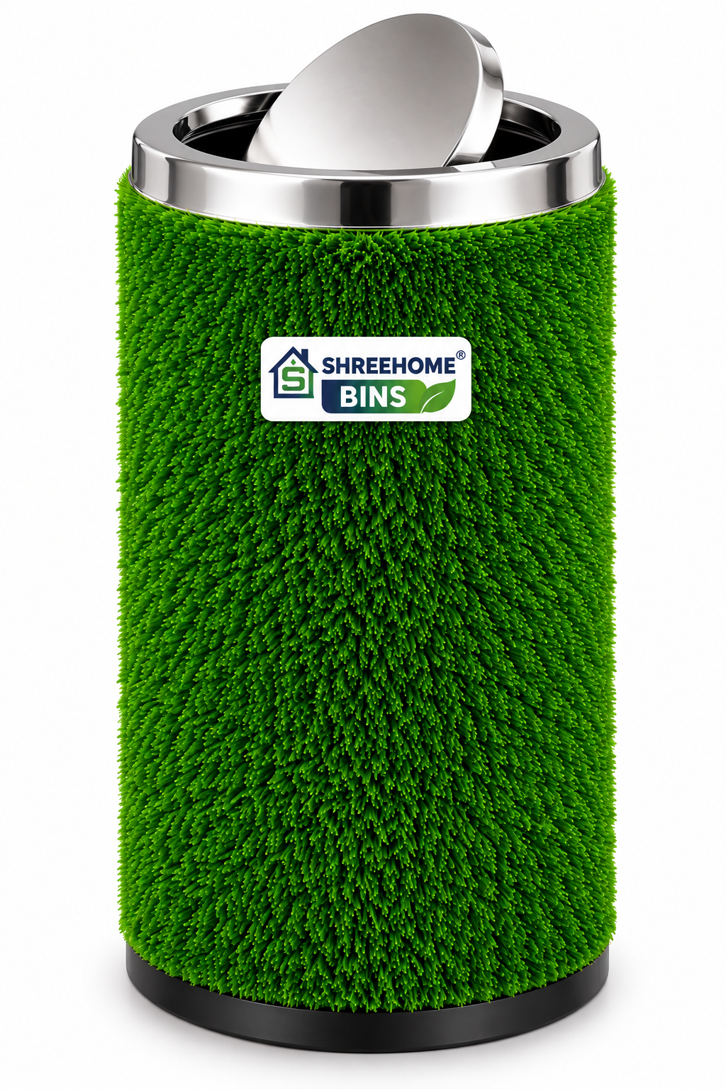 14 x 28 14" Dia × 28" Height — Large-Capacity “SHREEHOME Green Astroturf Swing Bins” - Image 1