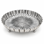 SHREEHOME Radiance Stainless-Steel Footed Platter – 15 Inch