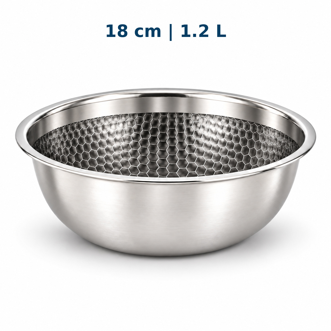 2-tasla-18-hc-nl-size-capacity-approved SHREEHOME Triply Tasla - 18 cm - Honeycomb - Without Lid - Image 1