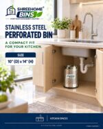 SHREEHOME STAINLESS STEEL PERFORATED HAMPER 10″ X 14″ - Image 4
