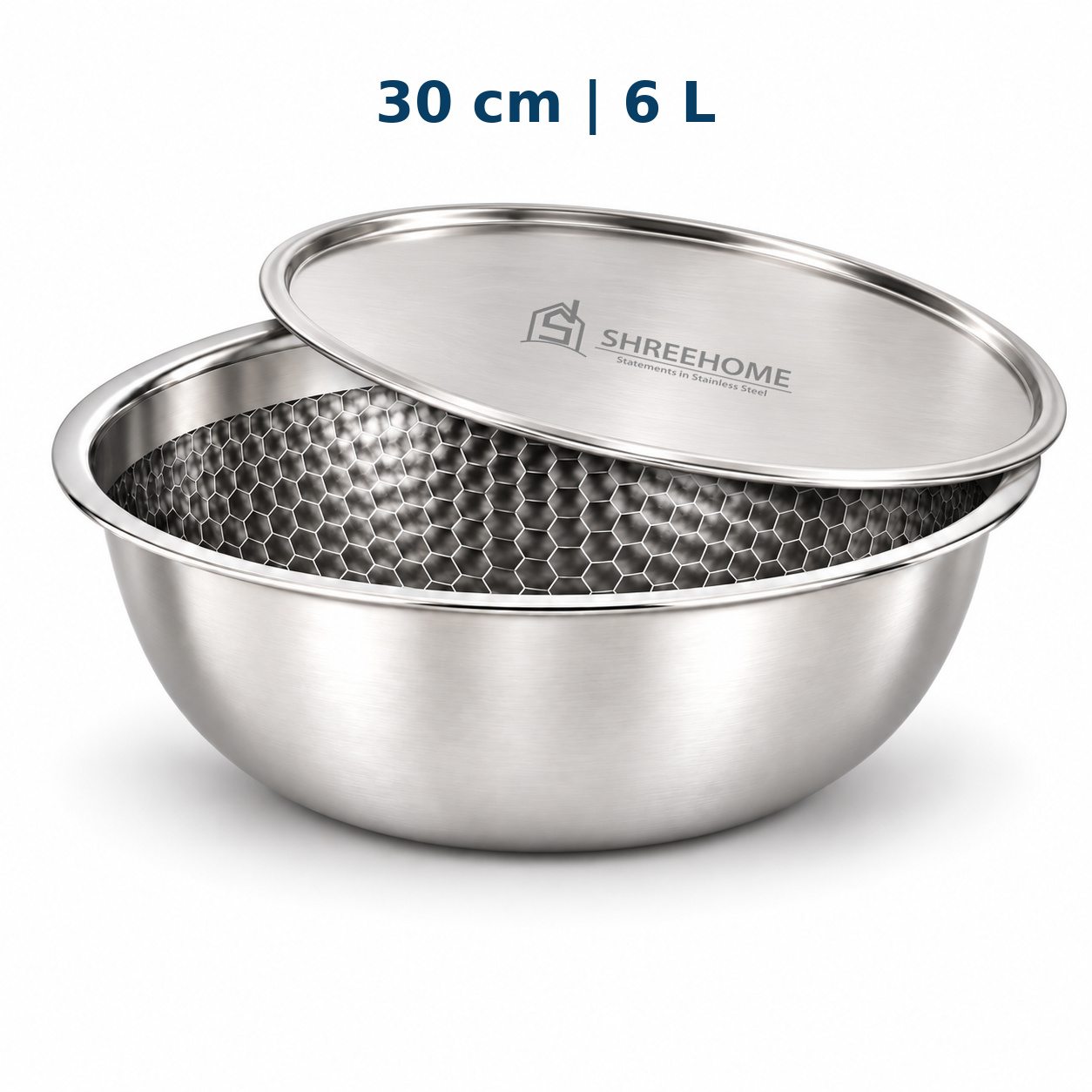 29-tasla-30-hc-l-size-capacity-approved SHREEHOME Triply Tasla - 30 cm - Honeycomb - With Lid - Image 1