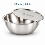 SHREEHOME Triply Tasla - 18 cm - Plain - With Lid