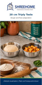 SHREEHOME Triply Tasla - 20 cm - Plain - Without Lid - Image 3