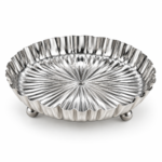 SHREEHOME Radiance Stainless-Steel Footed Platter – 6 Inch