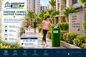 14" Dia × 28" Height — Large-Capacity “SHREEHOME Green Astroturf Swing Bins” - Image 4