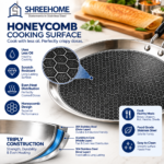 SHREEHOME Honeycomb Triply Dosa Tawa – 11" (28 cm) Compact Everyday Tawa - Image 6