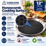 SHREEHOME Honeycomb Triply Dosa Tawa – 12" (30 cm) - Image 2