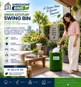 10" Dia × 14" Height — Everyday Astroturf Swing Bin - Image 2