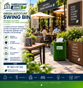 10" Dia × 14" Height — Everyday Astroturf Swing Bin - Image 3