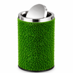 8" Dia × 12" Height — Compact Astroturf Swing Bin