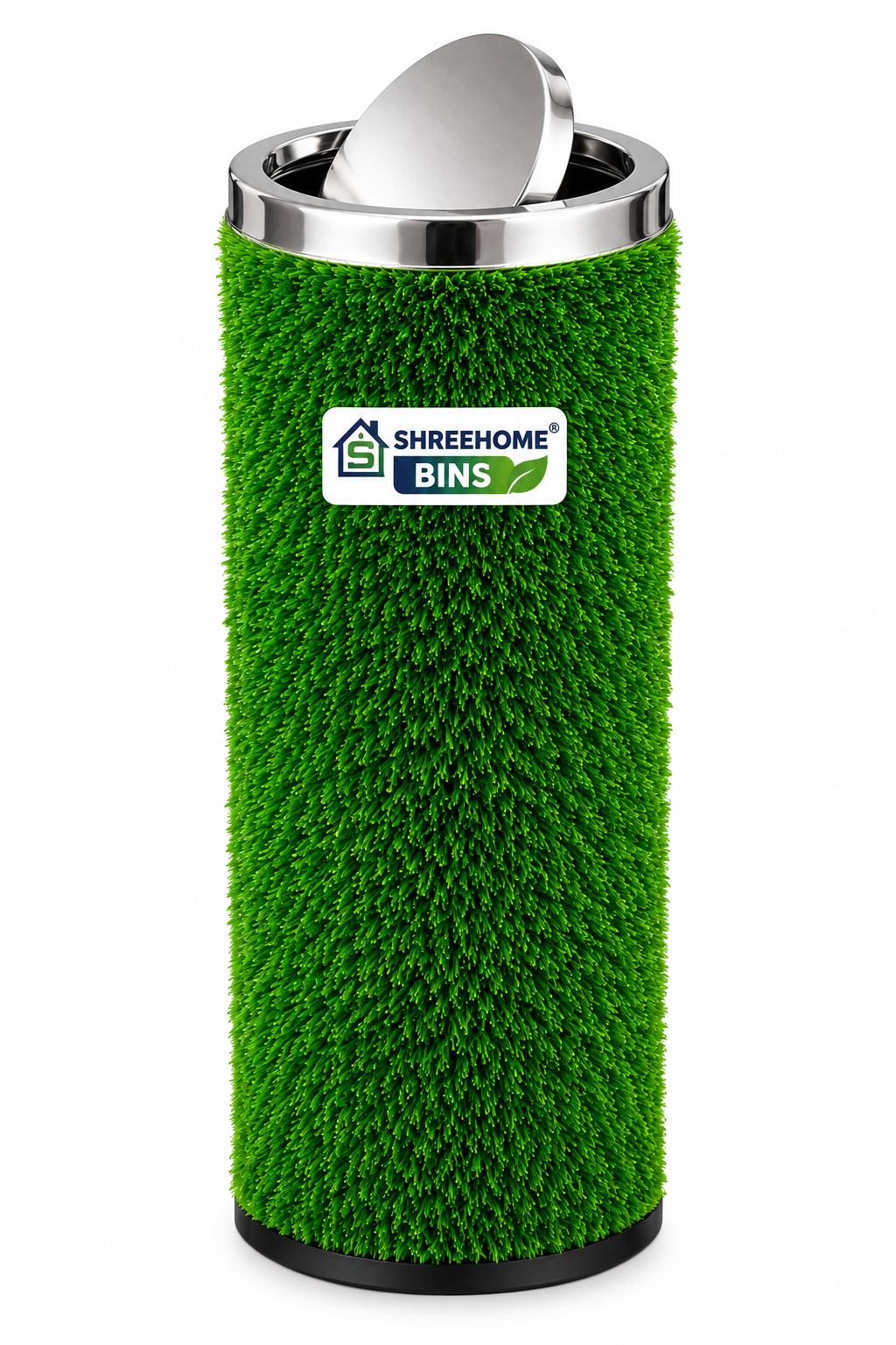 astroturf swing bin 10 x 24 10" Dia × 24" Height — Tall Astroturf Swing Bin - Image 1